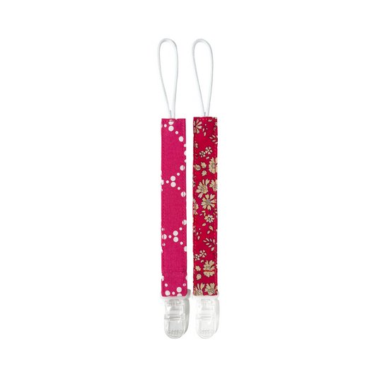 Twin Pacifier Clip - Pink