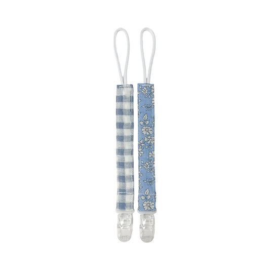 Twin Pacifier Clip - Blue